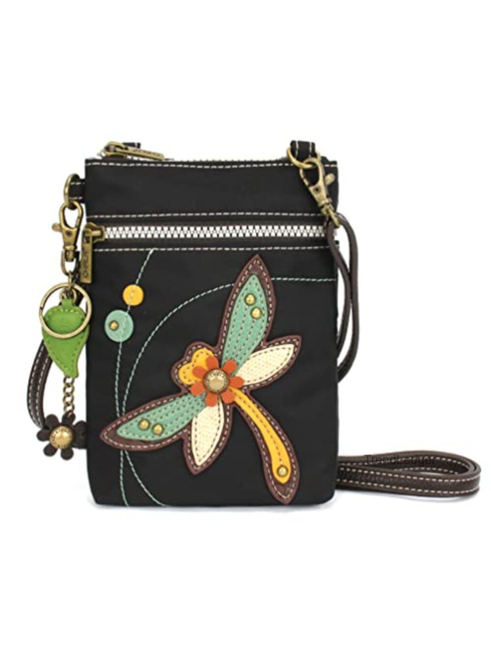 Nylon Faux Leather Crossbody RFID Cell Phone Purse Adjustable Strap